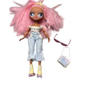 Lol Surprise Dolls OMG Doll Sunshine Girl Pink Hair Toy Rare Skates Toy